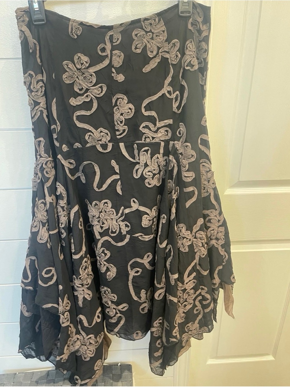 Free people Black Floral-Embroidered Sleeveless Dress